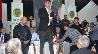 Metin Feyzioğlu Bilecik'te Sandalyeye Çıkıp Konuştu