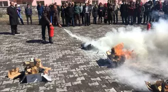 Sarıkamış'ta Yangın Tatbikatı