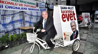 Nazilli'de Gençler 'Evet' İçin Pedal Çevirdiler