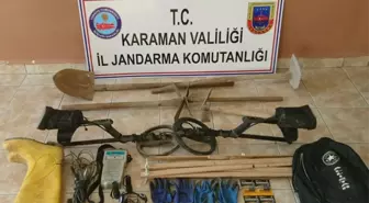 Karaman'da Kaçak Kazı Yapan 3 Kişi Yakalandı