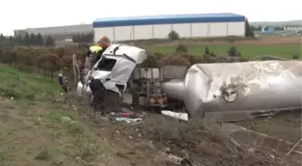 Silivri'de Tanker Kazası: 1 Yaralı