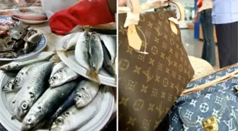 Tayvanlı Nine Torununun Hediyesi Louis Vuitton Çantayı Taze Balıklarla Doldurdu