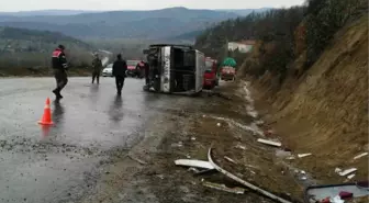 Simav'da Yolcu Midibüsü Devrildi: 1 Ölü 9 Yaralı