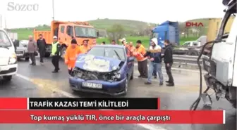 Trafik Kazası Tem'i Kilitledi