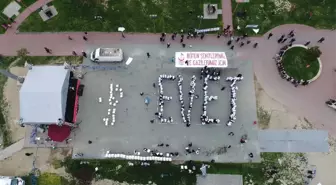 300 Gazi ve Şehit Yakını İnsan Zinciri Oluşturarak 'Evet' Yazdı