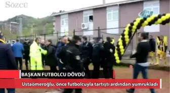 Sahaya İnen Başkan Futbolcu Dövdü