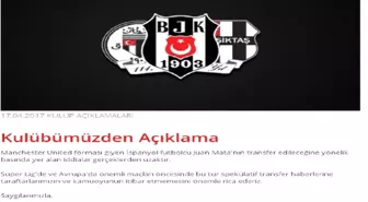 Beşiktaş'tan Mata Açıklaması