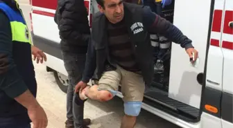 Ambulanstan İnen Yaralı Satıcı, Yola Saçılan Peynirlerini Topladı