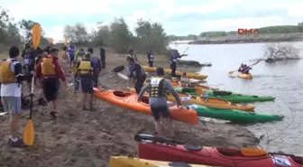 Edirne Meriç Nehri'nde Kano Yarışı