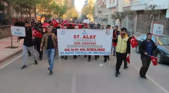 Elazığ'da '57. Alaya Vefa Yürüyüşü'