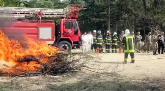 Jandarma Ulaştırma Tabur Komutanlığında Yangın Eğitimi