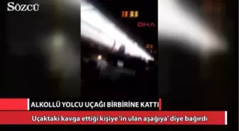 Uçaktaki Kavga Ettiği Kişiye 'İn Ulan Aşağıya' Diye Bağırdı