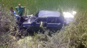 Milas'ta Otomobil Tarlaya Uçtu; 2 Yaralı