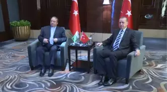 Pekin)- Cumhurbaşkanı Erdoğan, Pakistan Başbakanı Şerif'i Kabul Etti