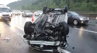 Bolu Tem'de Kaza: 5 Yaralı