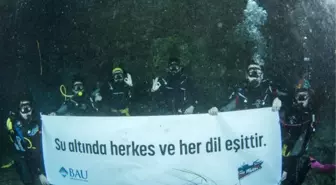 Bau'lu Öğrencilerden 'Sualtında Herkes ve Her Dil Eşittir' Mesajı