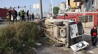 Çıkmaz Yoldan Geri Gitmek İsteyen Araç Böyle Devrildi