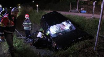 Su Kanalına Düşen Otomobilin Sürücüsü Öldü