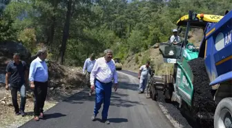 Kemer Ovacık Yoluna Sıcak Asfalt