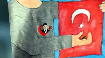 Yozgat'ta Öğrencilerden 15 Temmuz Resim Sergisi