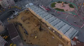 Taksim Camii Inşaatında Son Durum Havadan Görüntülendi