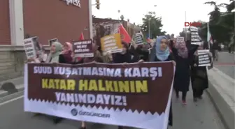 Dha İstanbul -  Suudi Arabistan Başkonsolosluğu Önünde 'Katar' Protestosu