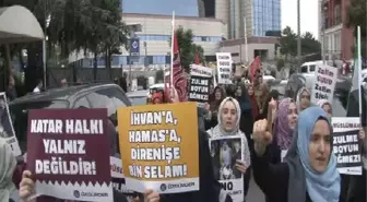 Suudi Arabistan Başkonsolosluğu Önünde 'Katar' Protestosu