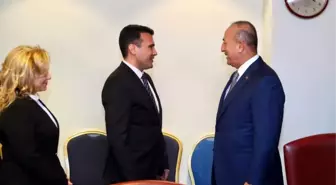 Bakan Çavuşoğlu Makedonya Başbakanı Zaev ile Görüştü