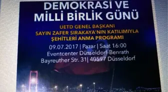 Almanya'nın Köln Kentinde de 15 Temmuz Etkinlikleri İptal Edildi