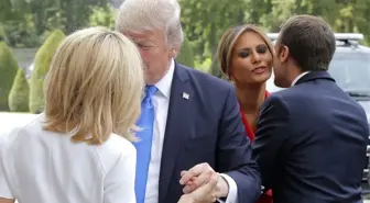 Fransa Cumhurbaşkanı Macron ve ABD Başkanı Trump İkili Görüşmeye Başladı