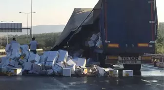 Gaziantep'te Tır'daki Sıvı Yağ Yola Döküldü