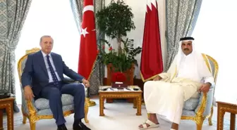 Cumhurbaşkanı Erdoğan, Katar Emiri Şeyh Temim ile Görüştü