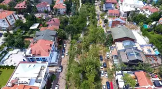 Koşuyolu Parkı'ndaki Yıkım Havadan Görüntülendi