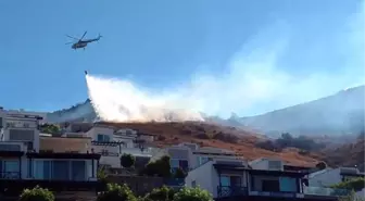 Bodrum'da Makilik Alandaki Yangın, Yerleşim Yerlerini Tehdit Etti