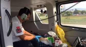 Kazada Ağır Yaralanan Traktör Sürücü Ambulans Helikopter ile Hastaneye Kaldırıldı