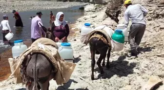 150 Yıldır Su Sorunu Olan Köylerine, Eşek Sırtında Su Taşıyorlar