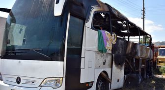 Kastamonu'da 46 Yolcunun Bulunduğu Otobüs Alev Alev Yandı