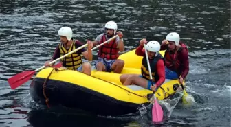 Patlıcan Festivali'nde Rafting ve Jet Ski Gösterisi