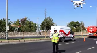 Malatya'da Bayram Trafiğine Drone'li Denetim