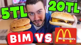 5 TL Bim Vs 20 TL Mc Donalds (Hamburger)
