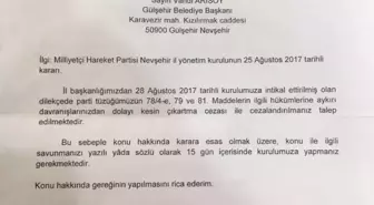 İhracı İstenen Gülşehir Belediye Başkanı İstifa Etti