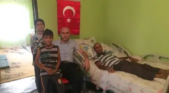 Kaymakam Dülgeroğlu'ndan Yaralı Korucuya Ziyaret