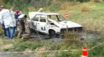 Konya'da Otomobil İçinde Yanmış Ceset Bulundu