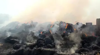 150 Ton Saman Balyası Kül Oldu