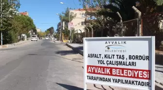 Ayvalık Belediyesi'nden Aliçetinkaya Mahallesi'e Kilittaş Kaldırım