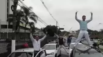 Brezilya'da Uber Şöförleri Hükümeti Protesto Etti