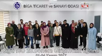 Biga Tso'da 20'nci Dönem Girişimcilik Eğitimi Başladı