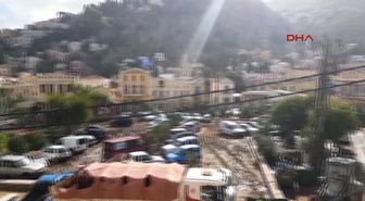 Muğla Marmaris Belediye Başkanı Ali Acar, Afet Yaşanan Simi Adası'na Gitti