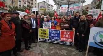 Çerkezköy ve Kapaklı'da 'Termik Santral İstemiyoruz' Mitingi