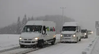 Bolu Dağı'nda Yoğun Kar Yağışı